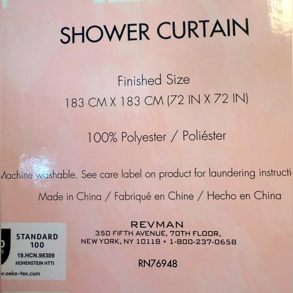 Betsey Johnson NWT Halloween Pink Candy Pattern Cloth Shower Curtain